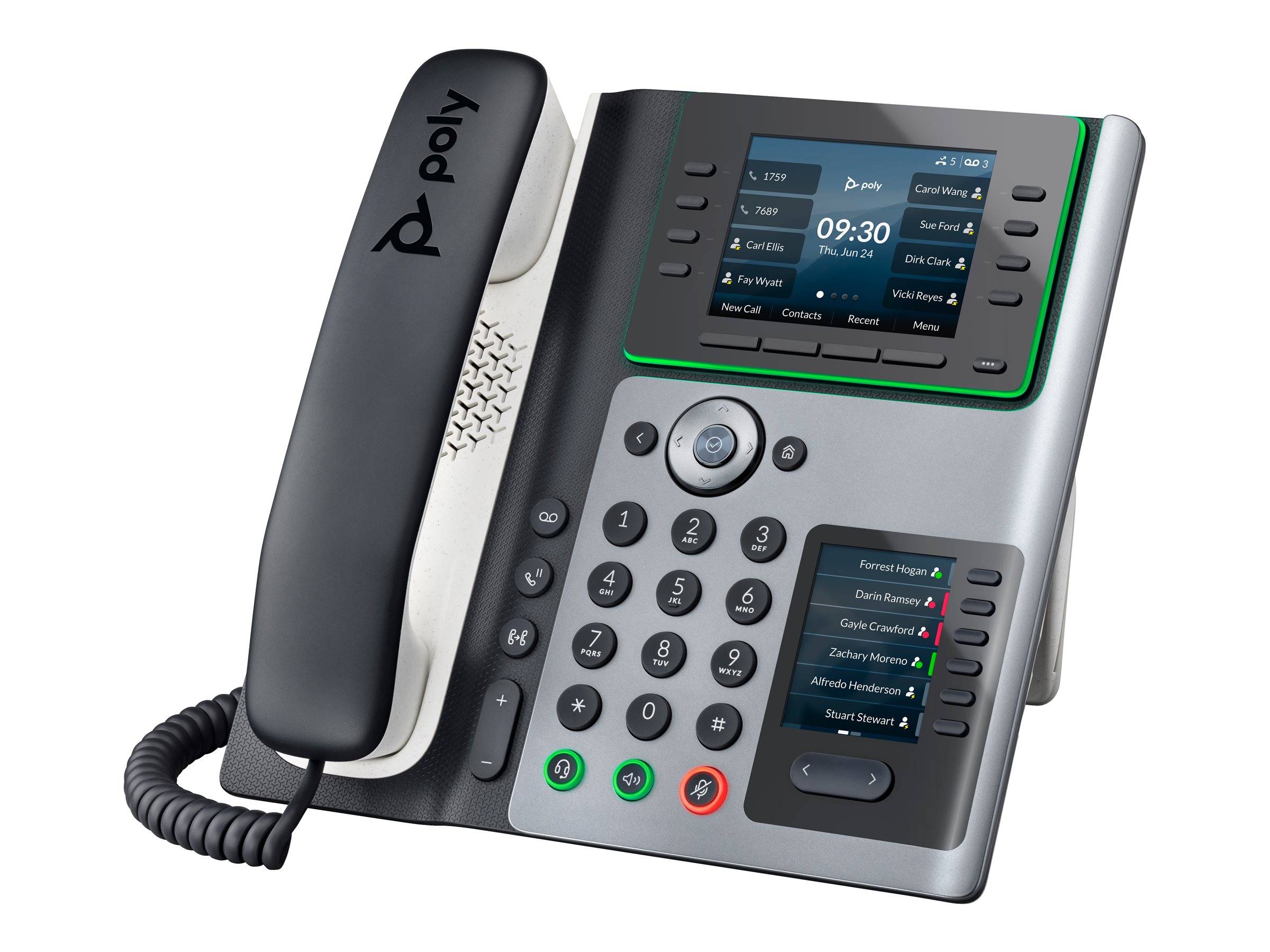 POLY Telefono IP Edge E450 abilitato per PoE-4