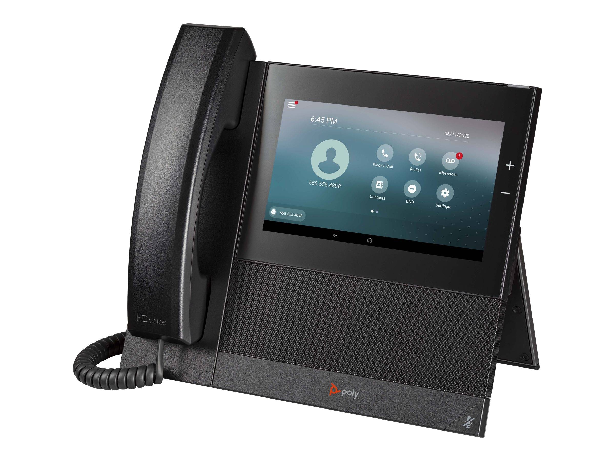 POLY Telefono multimediale aziendale CCX 600 con Open SIP e abilitato per PoE-0