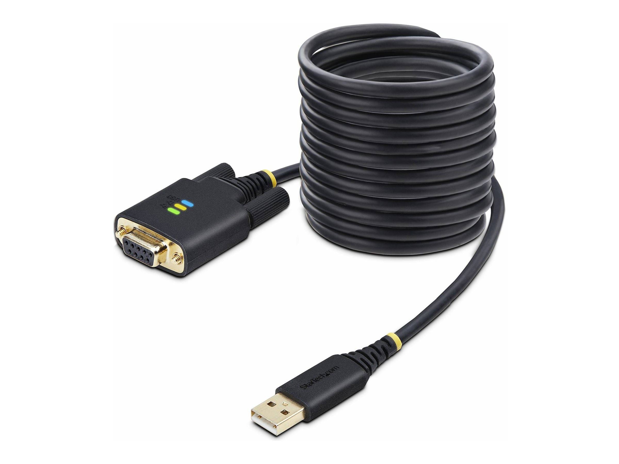 StarTech.com 1P10FFCN-USB-SERIAL cavo seriale Nero 3 m USB tipo A DB-9-0