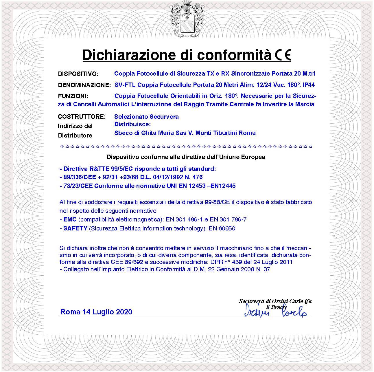 Fotocellule Ruotabili 180° in Orizzontale Controllo e Sicurezza Cancello Elettrico Automatico 2 Coppie di TX e RX Port-3