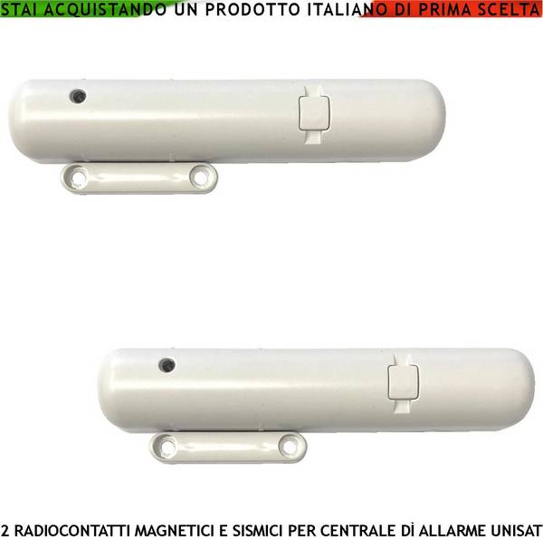Radiocontatto Incorpora Sensore Magnetico e Sismico 2 Pezzi 2 Ingressi per Sensori Remoti Autonomi Contaimpulsi Regola