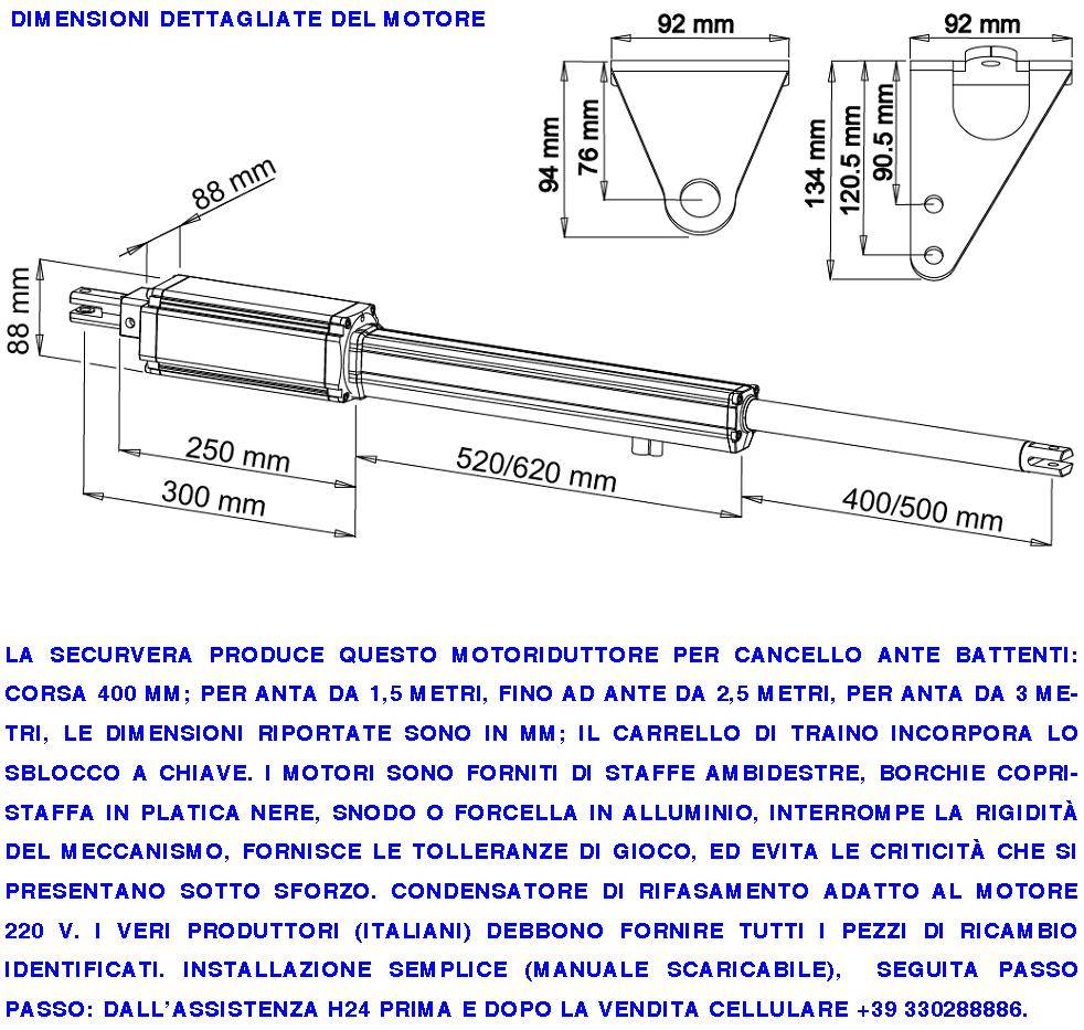 Chiavistello Blocco Anta Meccanico Cancello a Battente Profilato Acciaio Zincato Perno Retrattile in Ottone Funzione G-2
