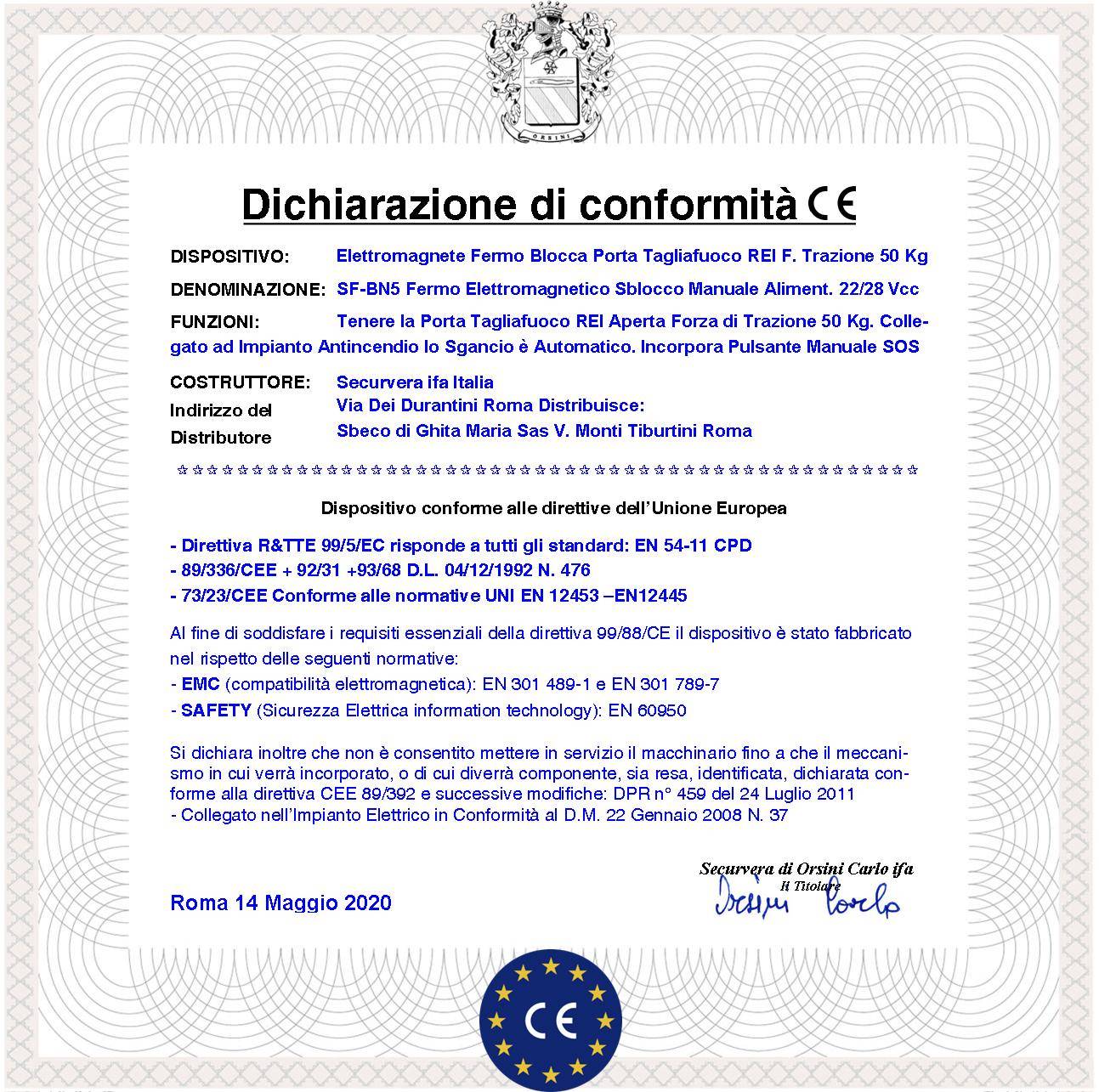 FERMAPORTA TAGLIAFUOCO REI NERO 4 PEZZI FORZA DI TRAZIONE MAGNETE 50 KG ANTINCENDIO ALIMENTAZIONE 22/28 VCC-3