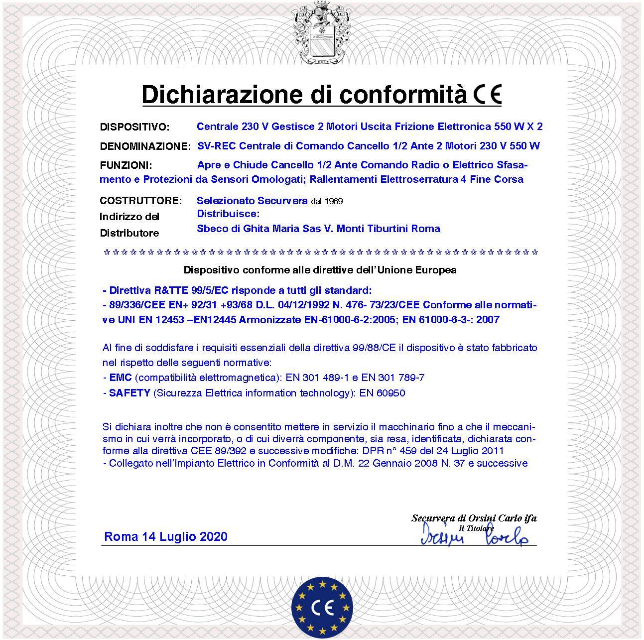 Quadro Universale Cancello Elettrico 1-2 Ante Battente 230 V Completa di Ricevente Radio 433,92 MHz Radiocomando R.C.-2