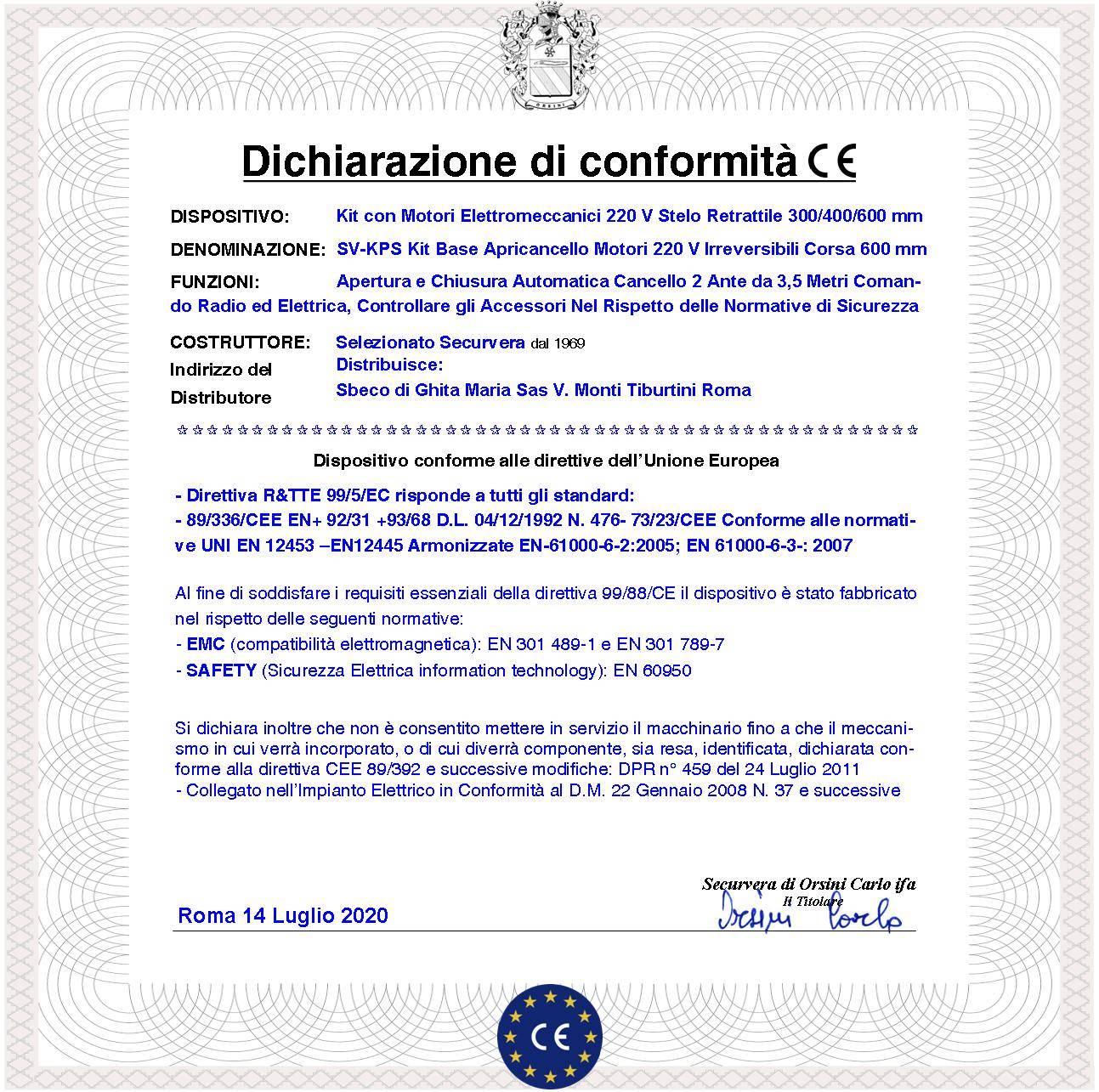 Apricancello da 7 Metri 2 Ante da 3,5 Metri Kit Automatismo 2 Motori Elettromeccanici 230 V Stelo Retrattile Sblocco C-2