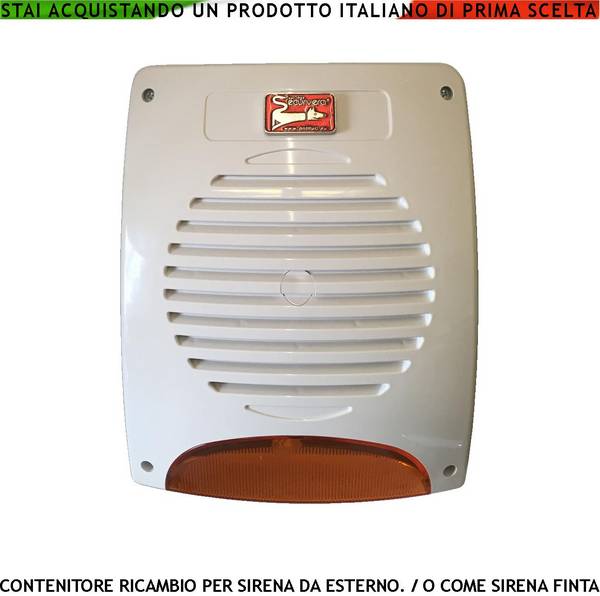 Sirena Finta Civetta Contenitore Fondo e Coperchio in ABS Ricambio per Sirena Merla Anche x Nascondere Telecamere Micr