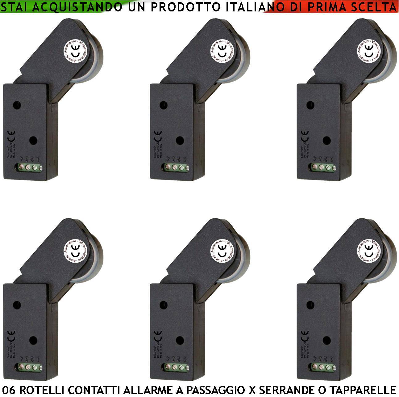 Allarme per Tapparelle Rotello Marrone 6 Pezzi Protegge la Serranda dallo Strappo e dal Sollevamento lo Switch Mosso d-0