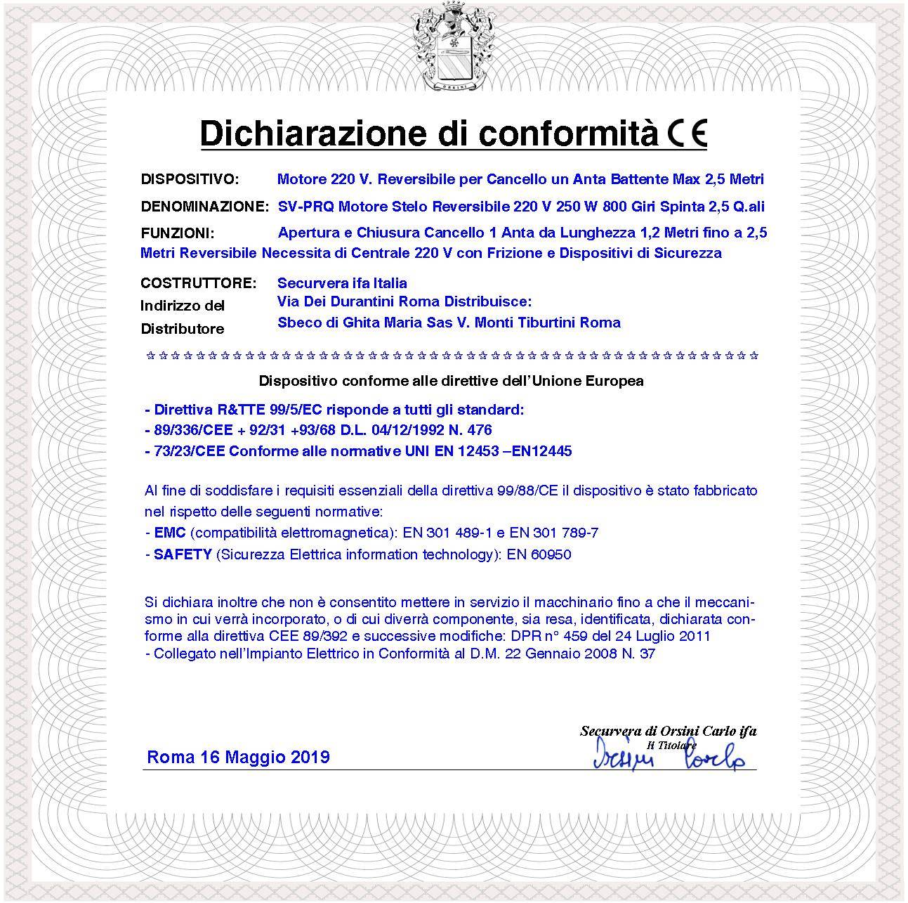 Pistoni Elettromeccanici Stelo Retrattile Reversibile Corsa 400 mm 230 V Per Cancello Battente 2 Ante da 2,5 Metri Spi-3