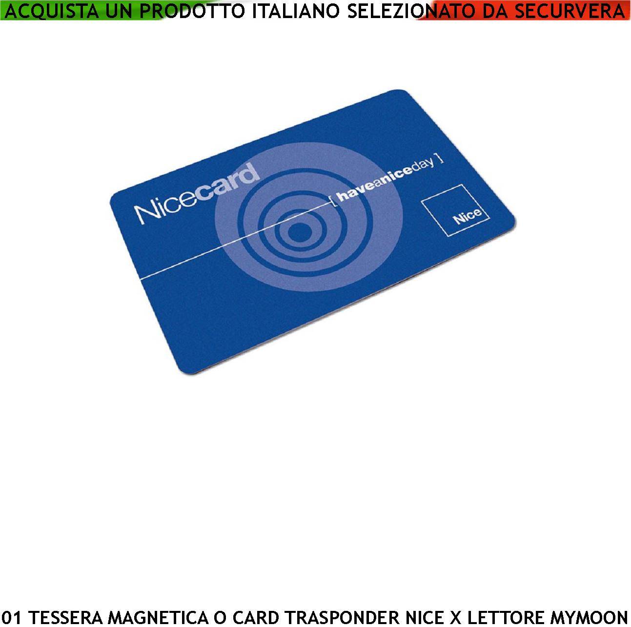 Tessera Magnetica Trasponder Card RFID Badge Vergine NICE Banda Personale di Prossimità Lettura Codice Univoco a Sfior-0