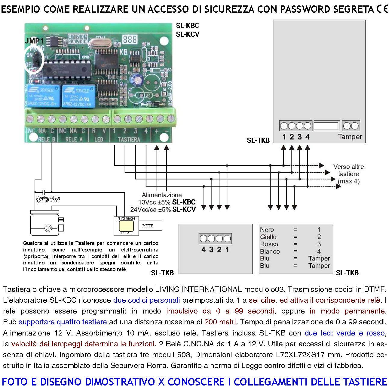 Tastiere Interne 2 Pezzi Digitali Per Modulo 503 Un Elaboratore Remoto Gestisce 2 Attivazioni Antifurto Alimentazione-1