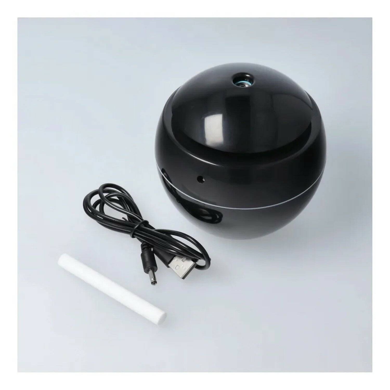 Umidificatore Diffusore LED Crema idratante 130 ml con cavo USB Nero-1