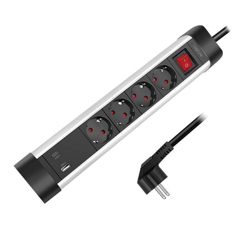 Presa Multipla a 4 vie con Presa USB-C™ PD e USB-A QC per la Ricarica Veloce-0