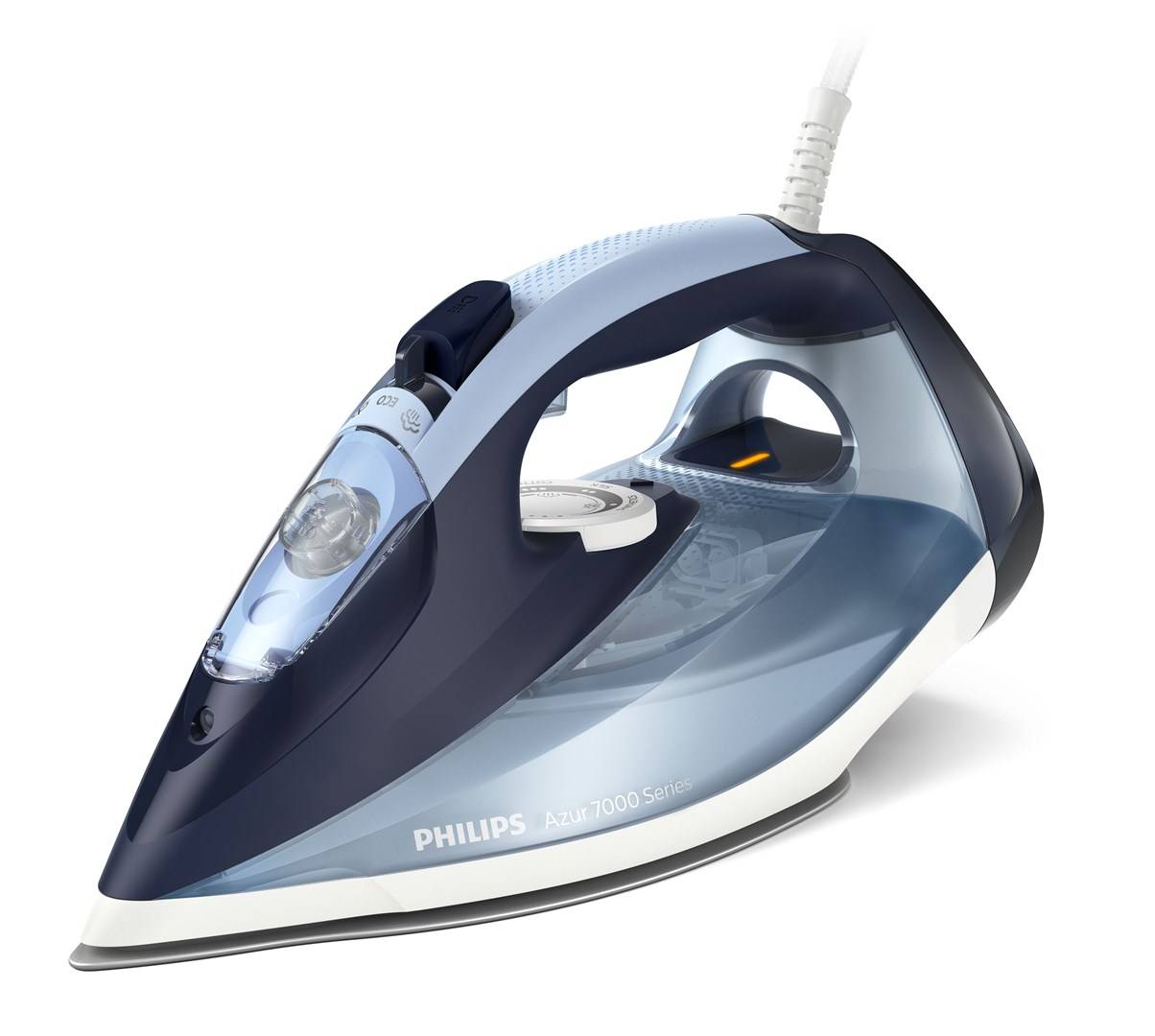 Philips 7000 series DST7020/20 Dampfbügeleisen - Dampfbügeleisen - SteamGlide Plus-Sohle - 2 m - 250 g/min - Blau - 50 g-0