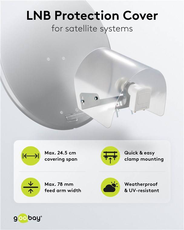 Cappuccio di protezione dalle intemperie Goobay LNB per sistemi satellitari-3
