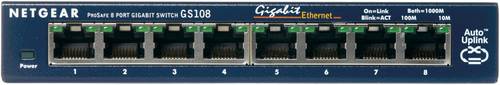NETGEAR GS108GE switch di rete Non gestito Gigabit Ethernet (10/100/1000) Blu (GS108GE)-0