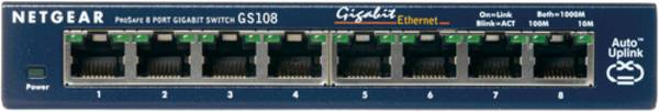 NETGEAR GS108GE switch di rete Non gestito Gigabit Ethernet (10/100/1000) Blu (GS108GE)