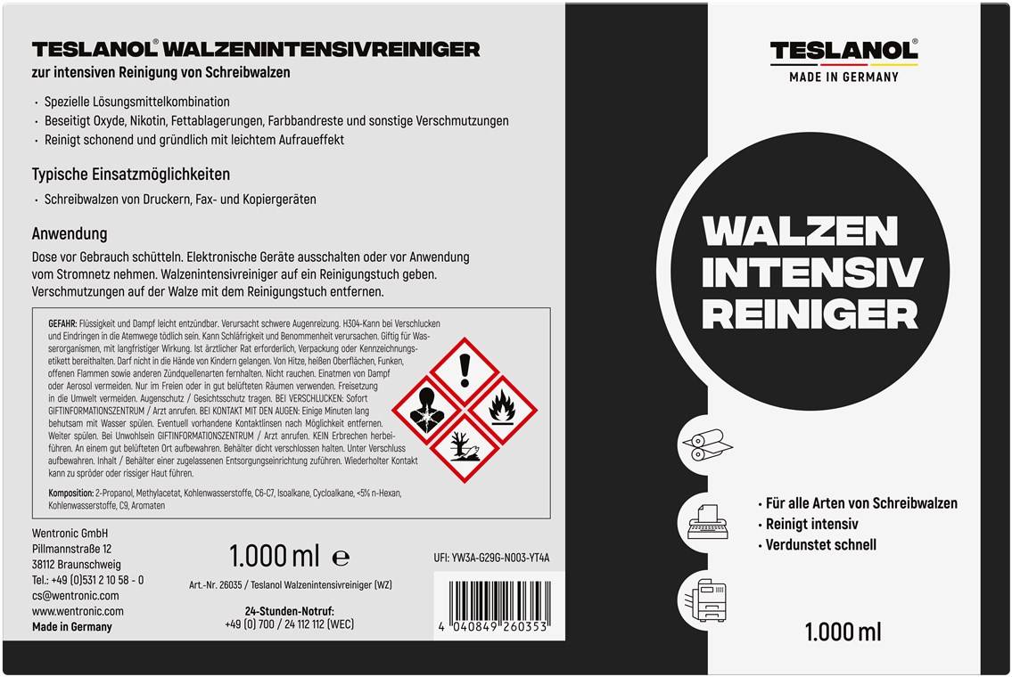Teslanol Detergente intensivo per rulli per detergere in modo intenso i rulli da stampa – 1000 ml-2