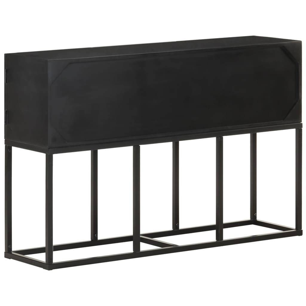 Credenza 115x30x76 cm in Legno Massello di Mango-2