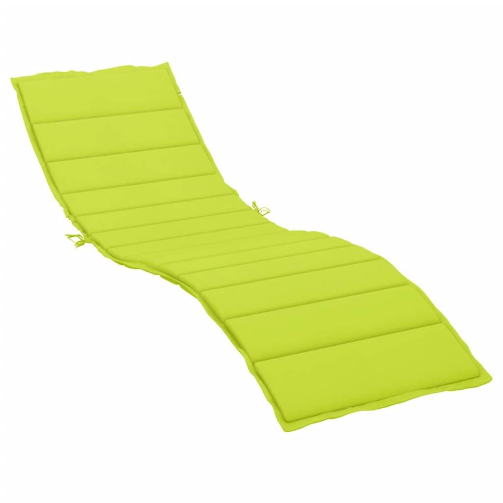 Cuscino per Lettino Verde Intenso 186x58x3 cm in Tessuto Oxford-0