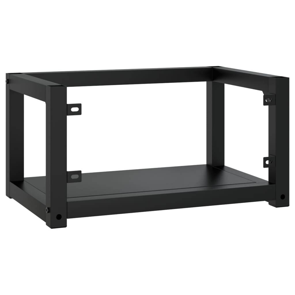 Struttura per Lavabo a Parete Nera 59x38x31 cm in Ferro-4