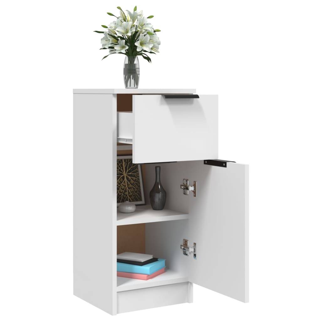 Credenza Bianca 30x30x70 cm in Legno Multistrato-4