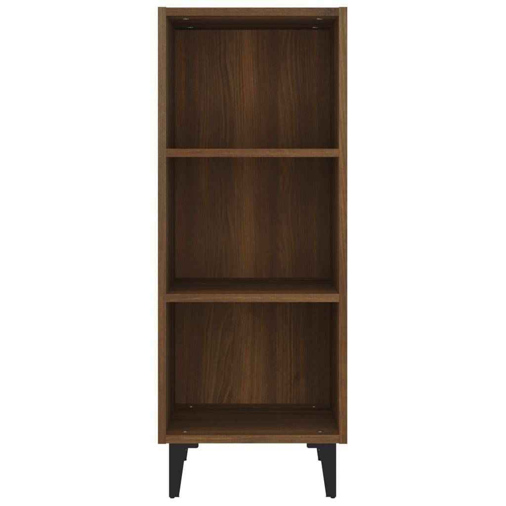 Credenza Rovere Marrone 34,5x32,5x90 cm in Legno Multistrato-4