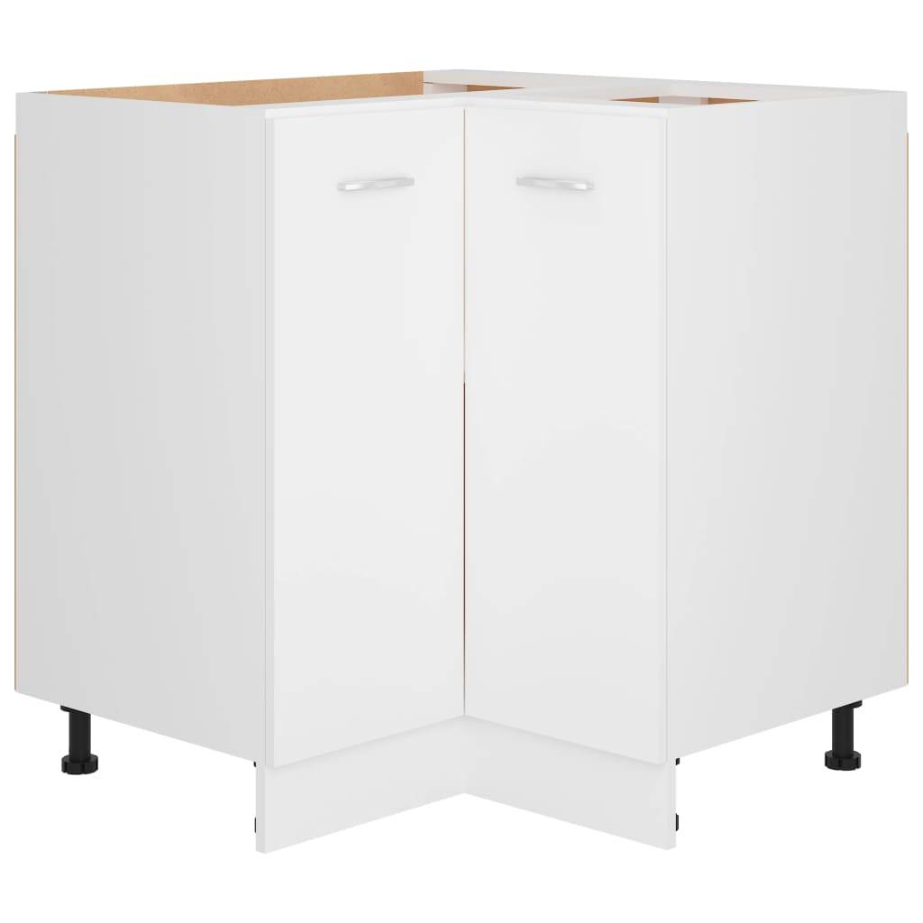 Armadio Angolare Bianco 75,5x75,5x81,5 cm in Legno Multistrato