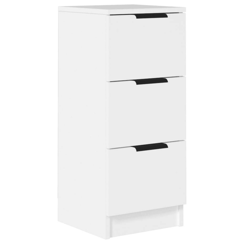 Credenza Bianca 30x30x70 cm in Legno Multistrato-0