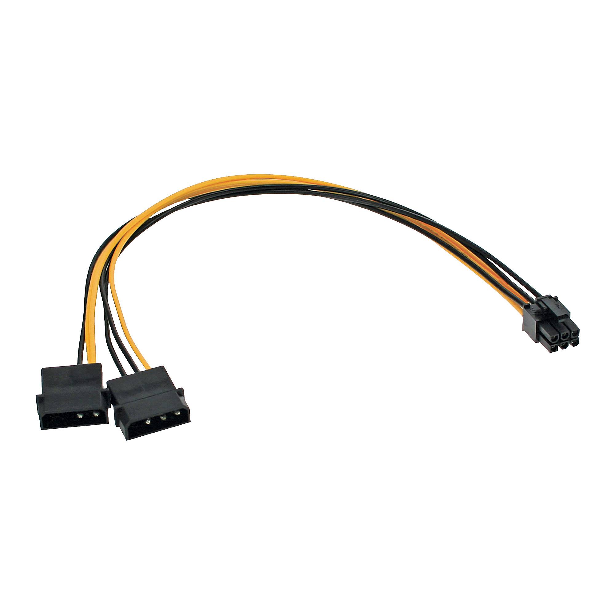 InLine Stromadapter int. - 2x4pol zu 6pol für PCIe (PCI-Express) Grafikkarten-0