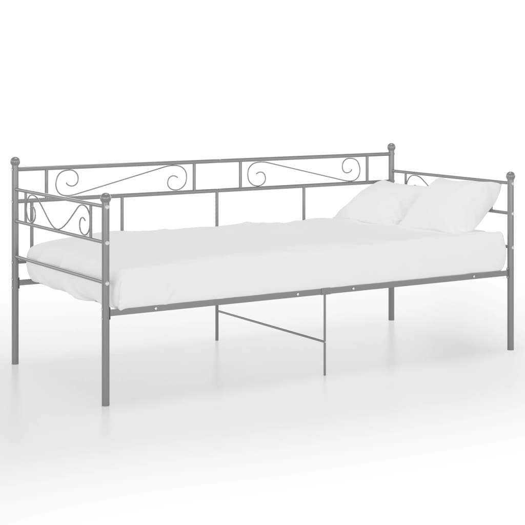 Telaio Divano Letto Grigio in Metallo 90x200 cm