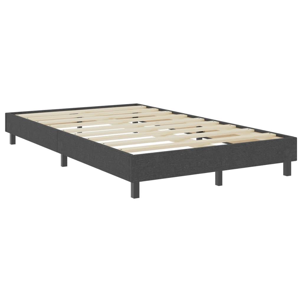 Letto a Molle Grigio Scuro in Tessuto 120x200 cm-2