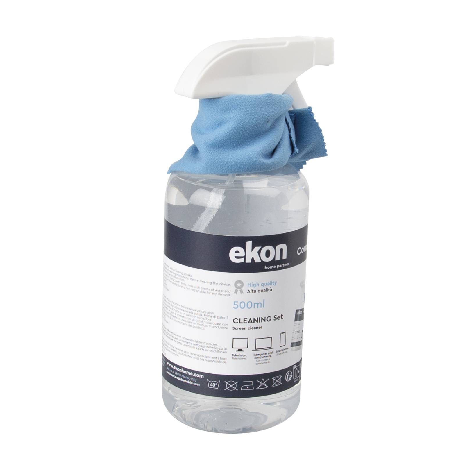Spray per schermi da 500 ml con panno in microfibra-0