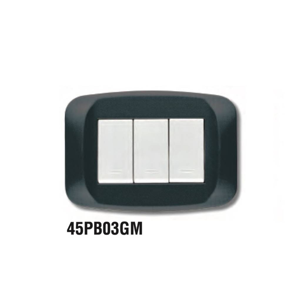 PLACCA BANQ.TECNOP.6M.GRIGIO METAL.-0