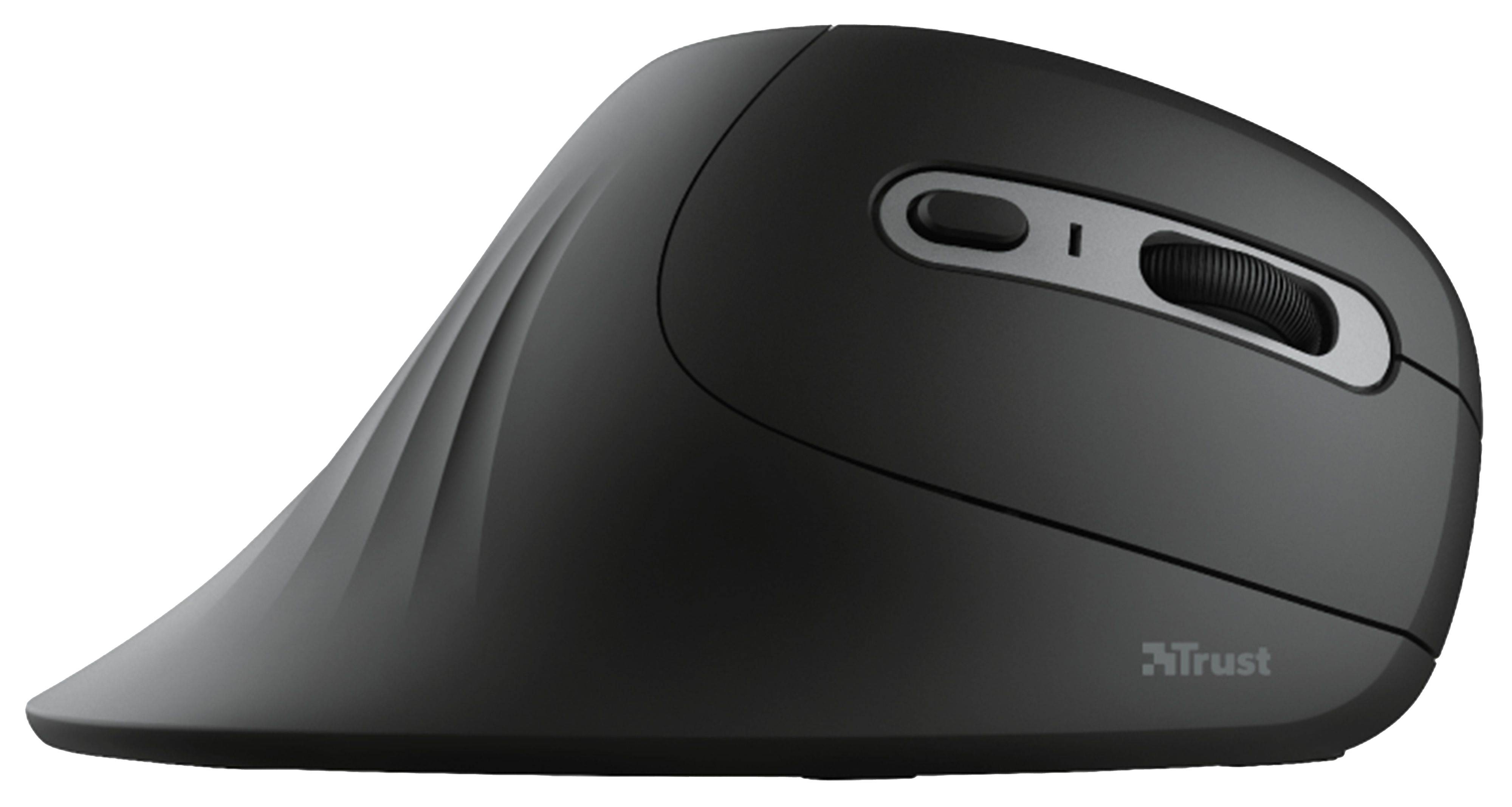 Immagine simbolo per Trust VERRO Mouse ergonomico Senza fili (radio) Ottico Nero 5 Tasti 1600 dpi, 1200 dpi, 600 dpi Ergonomico