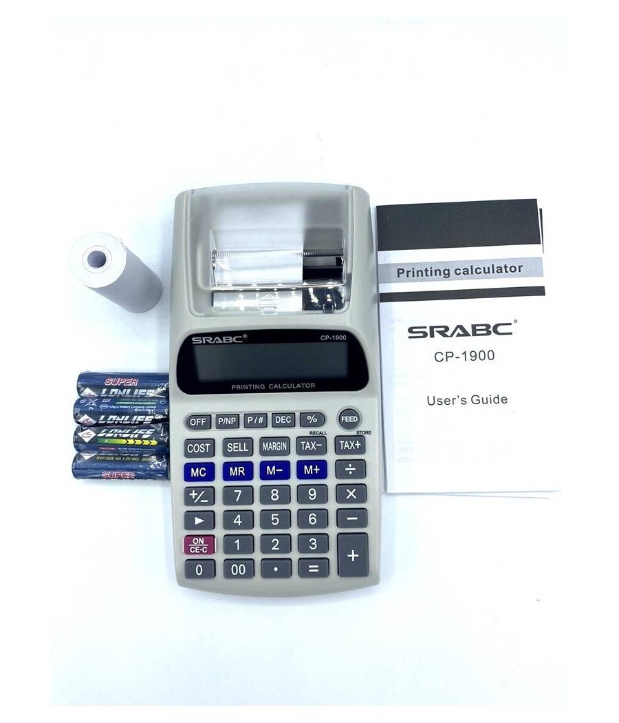 Calcolatrice Scrivente Con Display Lcd 12 Cifre Scontrino Stampato Non Fiscale --1