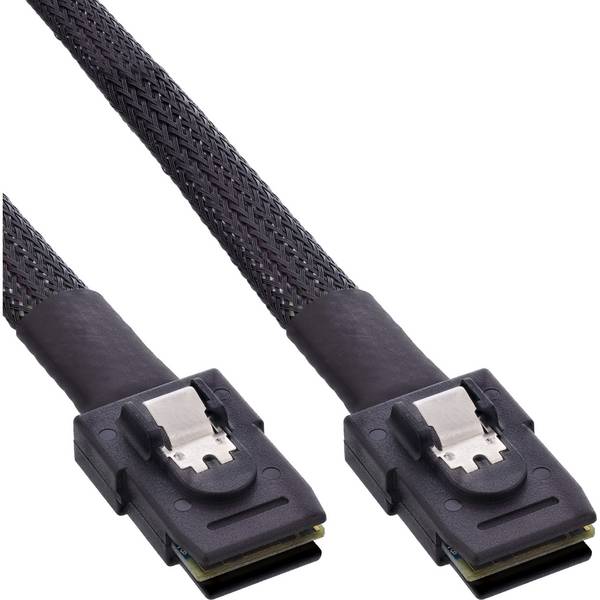 InLine SAS Kabel int. - Mini-SAS SFF-8087/Mini-SAS SFF-8087 - m. Sideband - 0,75m