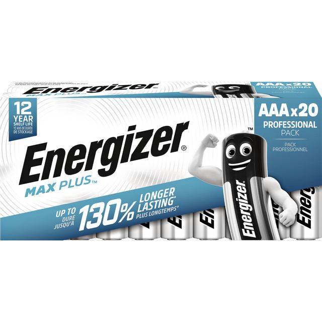 Energizer Max Plus AAA - Einwegbatterie - AAA - Alkali - 1,5 V - 20 Stück(e) - Cd (cadmium) - Hg (Quecksilber) (E3013229-3