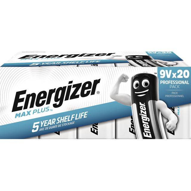 Energizer 9 V Block-Batterie Alkali-Mangan Max Plus Industrial 9 V 20 St. (E301323200)-0