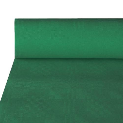 PAPSTAR Damast-Tischtuch (B)1,0 x (L)50 m, dunkelgrün Papiertischtuch mit Damastprägung, Stärke: 42 g/qm - 1 Stück (1257-0