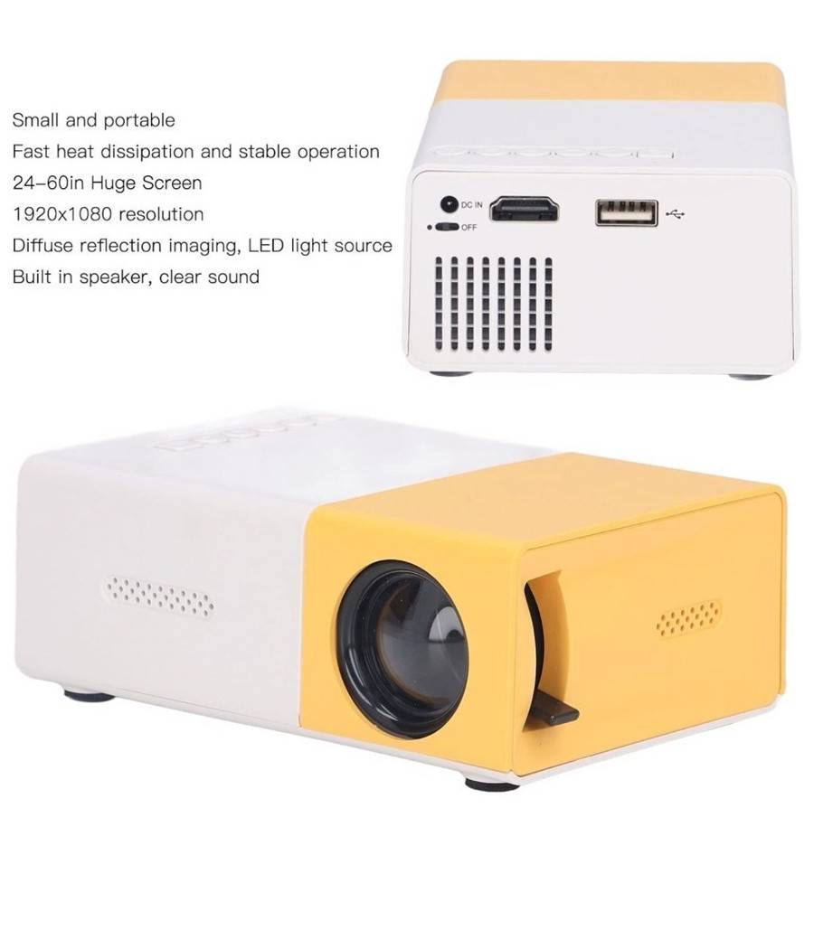 Mini Proiettore Portatile Hd Led Videoproiettore Home Cinema Tv Hd/av/usb/audio --1