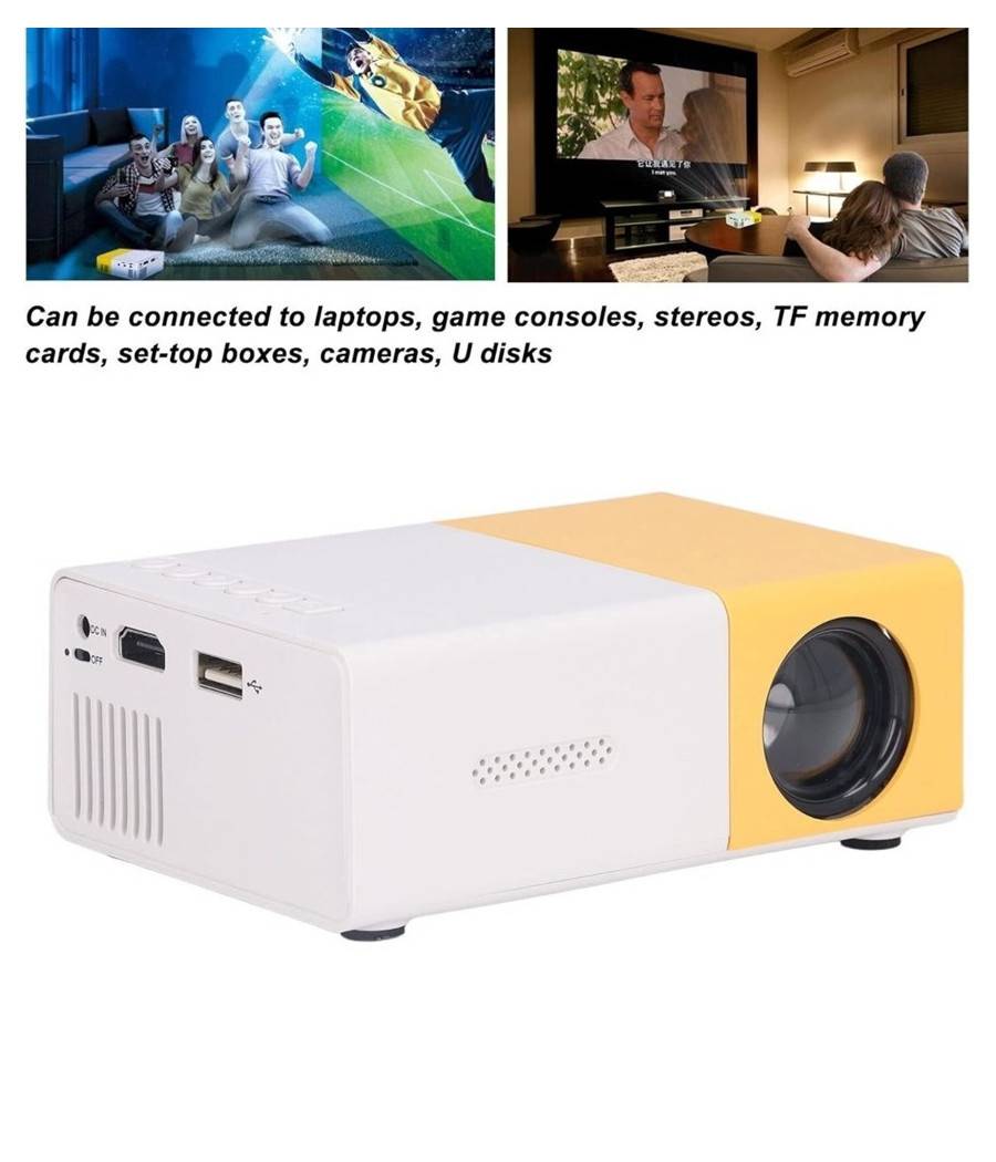 Mini Proiettore Portatile Hd Led Videoproiettore Home Cinema Tv Hd/av/usb/audio --2