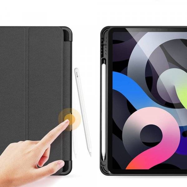 Dux Ducis custodia a libro rigida con funzione supporto Smart Sleep compatibile con iPad Air 6 10.9" 2024 Nero-1