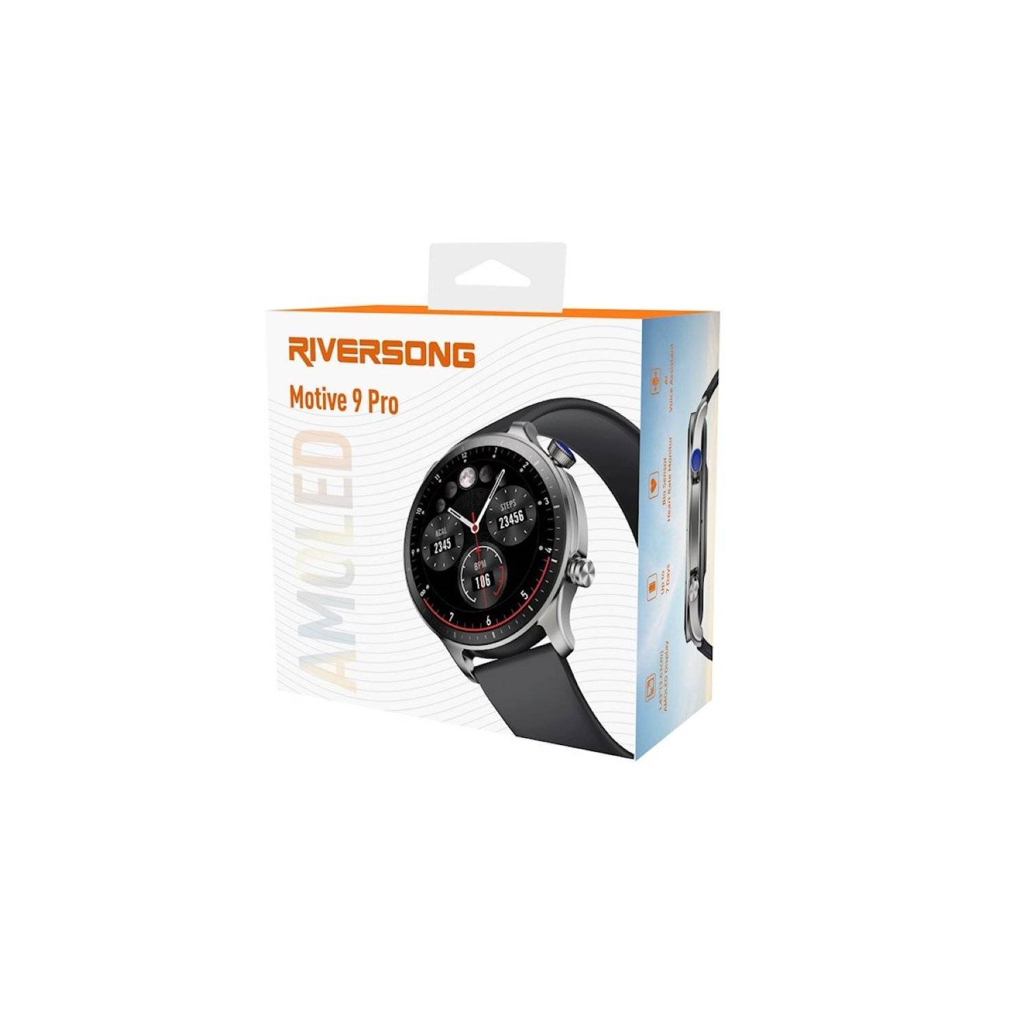 Riversong SmartWatch Motive 9 Pro - in Space Grey Amoled - orologio da uomo-4