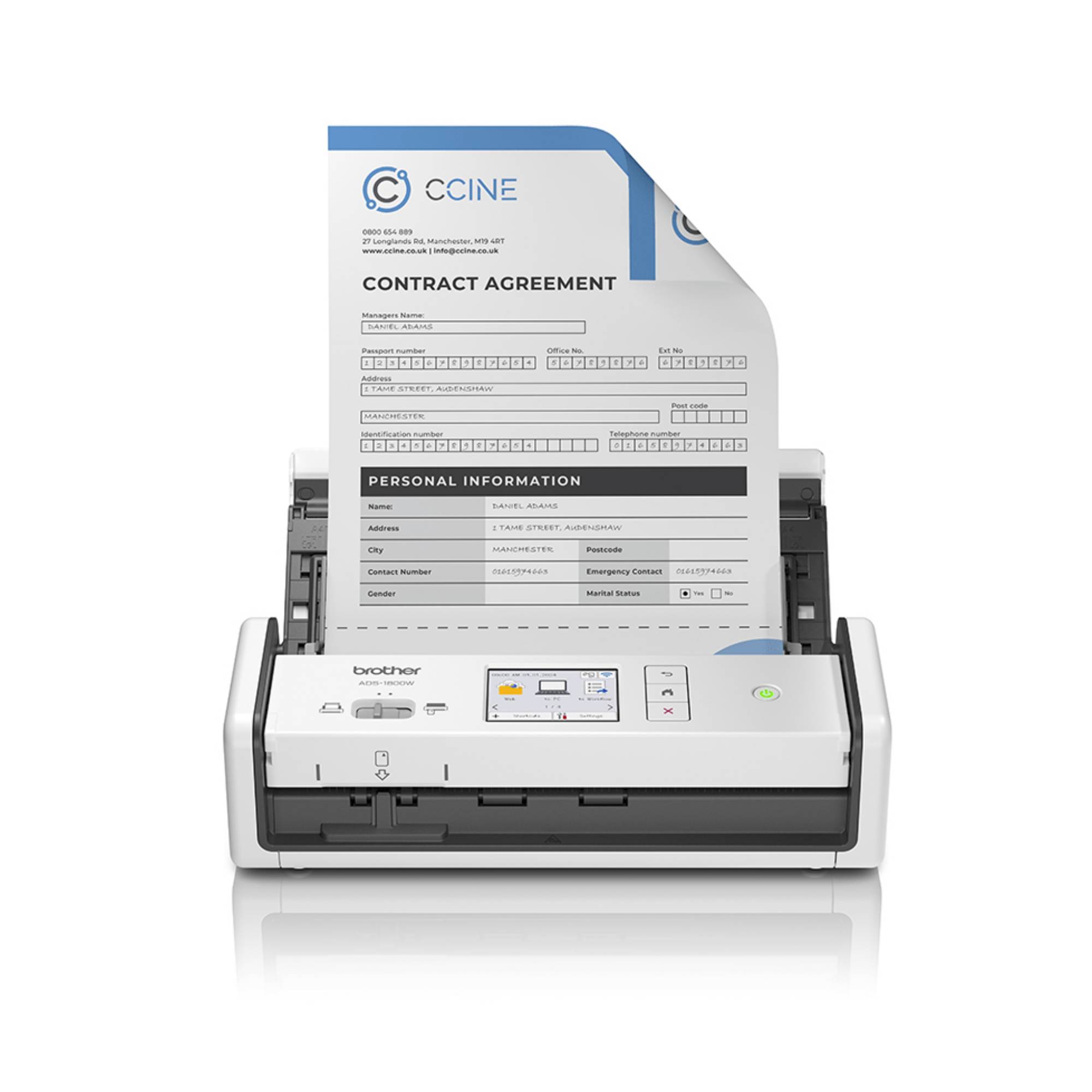 Brother Dokumentenscanner Scanner documenti A4 30 Pagine/Min Wi-Fi 4 (IEEE 802.11 n/g/b/a)-0