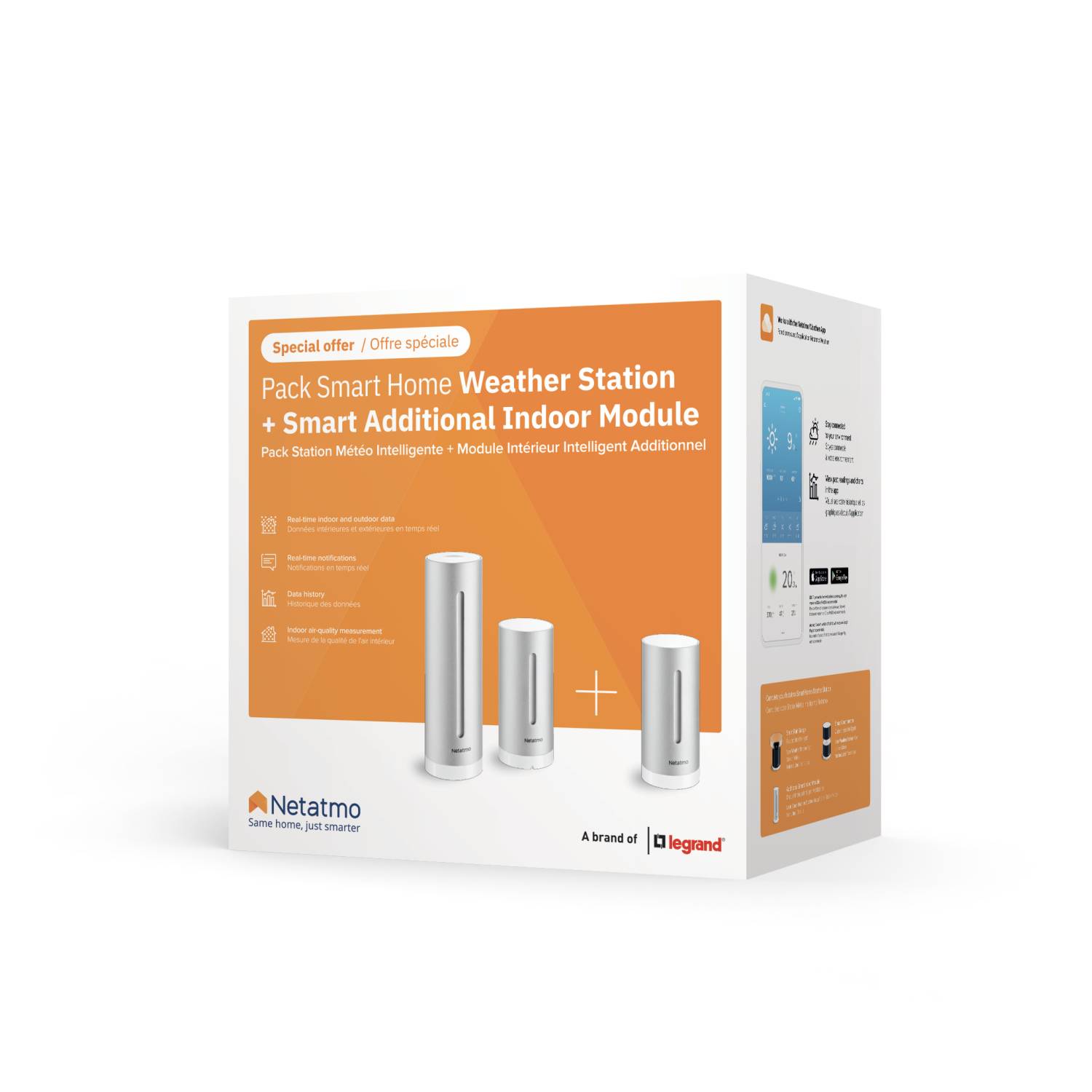 Netatmo Stazione Meteo con Modulo Interno Aggiuntivo (Netatmo Smart Weather Stat-2