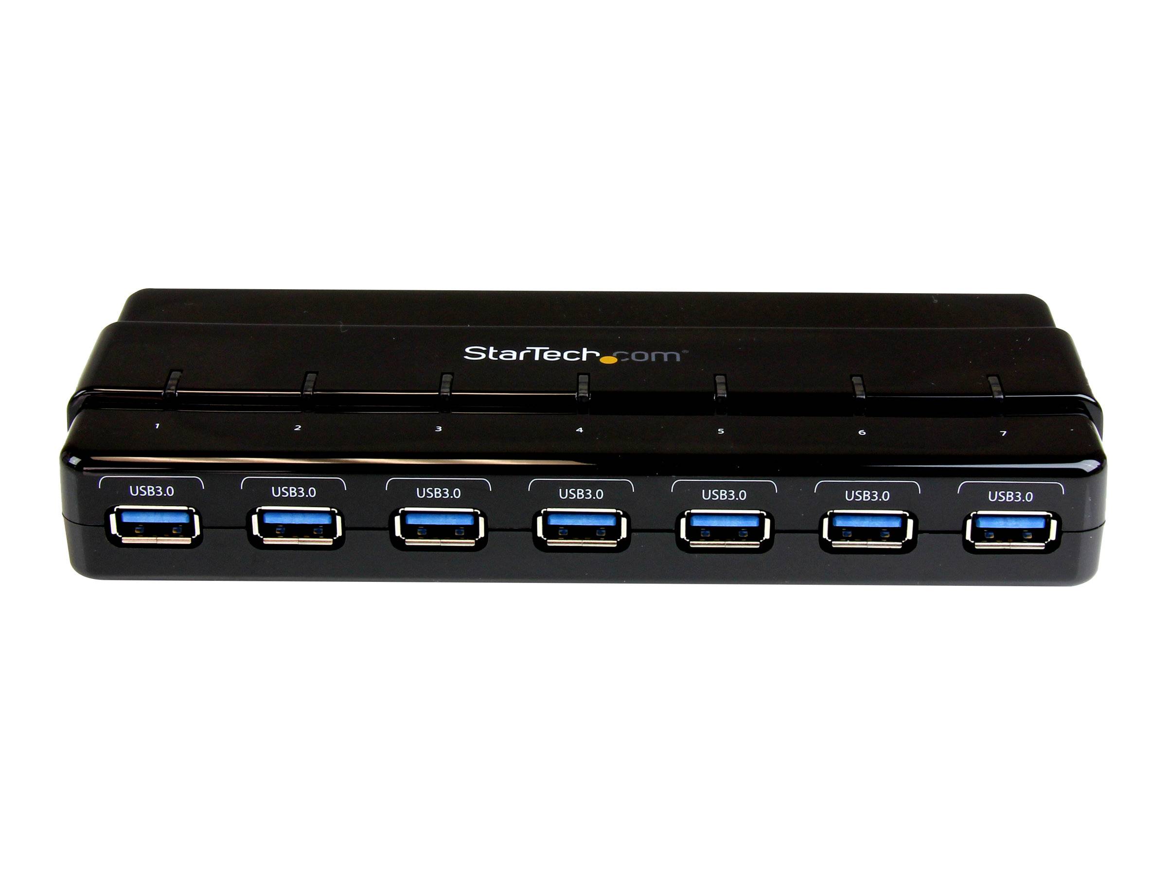 StarTech.com HUB USB 3.0 a 7 porte alimentato - Perno e concentratore USB 3.0 ultra veloce - Nero ST7300USB3B-1