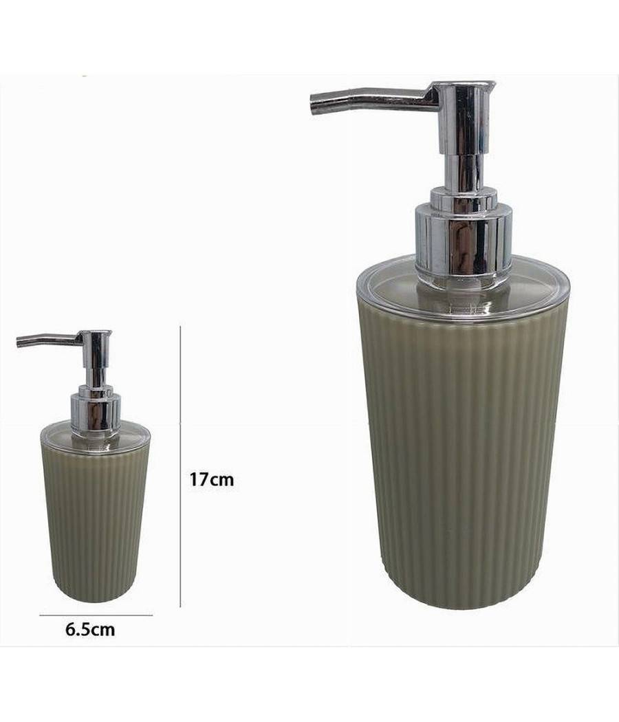 Dispenser Sapone Liquido Lavandino Beige Rigato Accessori Per Arredo Bagno 79165 --3