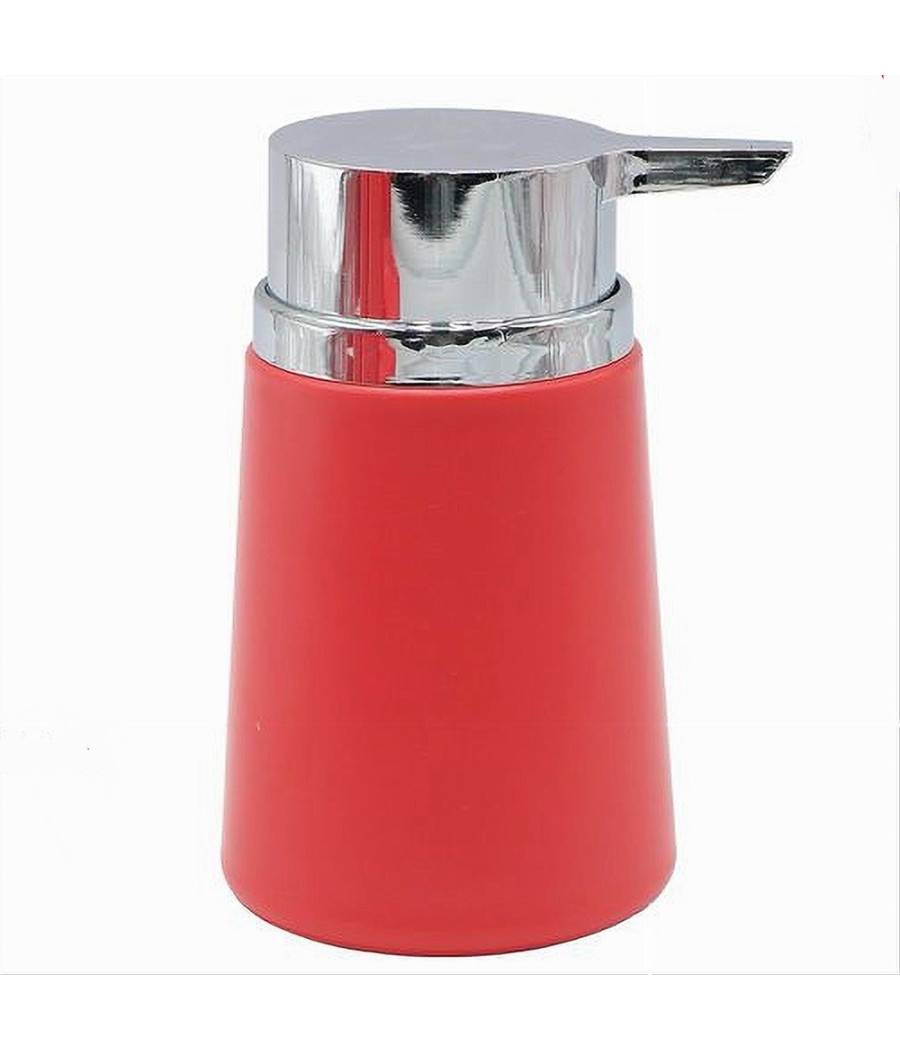 Dispenser Porta Sapone Liquido Accessori Arredo Da Bagno Rosso In Plastica 69941 --0