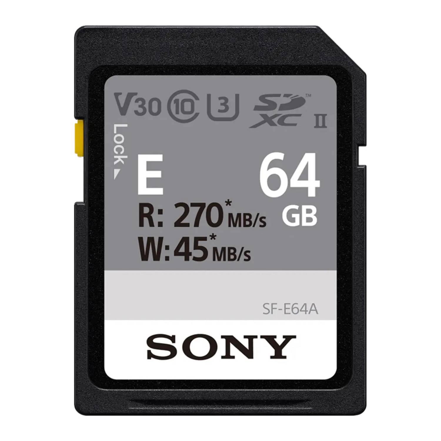 Sony SDXC E series 64GB UHS-II Class 10 U3 V30 - Extended Capacity SD (SDXC) - 64 GB (SFE64A.AE)-0