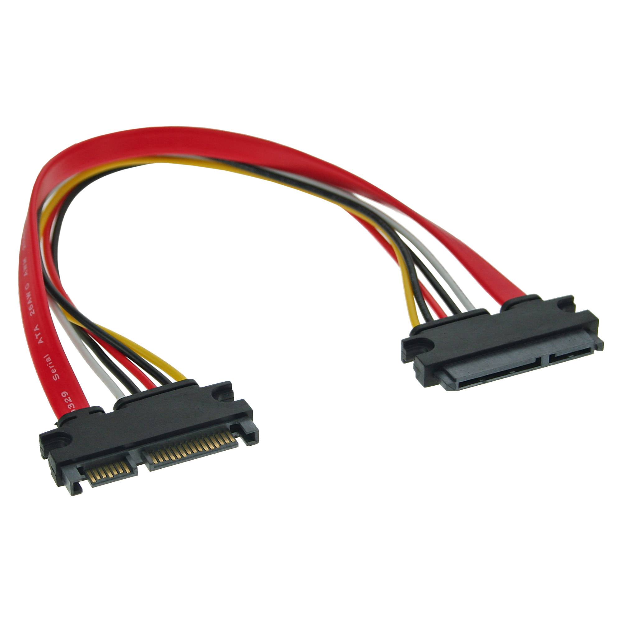 InLine SATA+Strom Verlängerung int. - SATA 6Gb/s + Strom - Stecker/Buchse - 0,30m-0